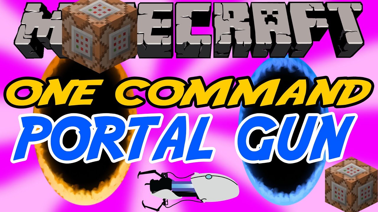 Minecraft One Command Portal Gun